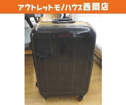 キャリーケース TSAロック カギ付き 高66×幅40×奥27㎝ ブラック 4輪 キャリーバッグ 旅行カバン 西岡店