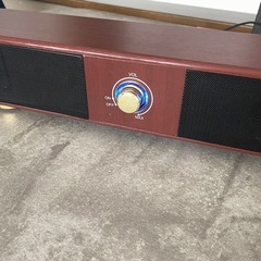 スピーカー　ステレオロングスピーカー　木目調の画像