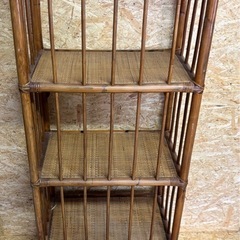 美品★3段棚★2段引き出し★収納棚★物置棚★ウッドラック★ブラウンの画像