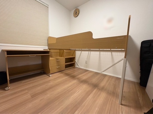 ニトリシステムベッドデスク　ロフトベッド　学習机