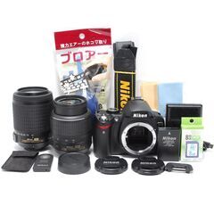 ⭐️広角も望遠もおまかせ！⭐️Nikon D60ダブルレンズ⭐️リモコン付き⭐️の画像