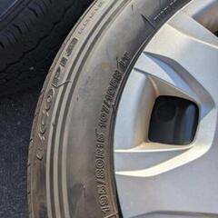 【超バリ溝】トヨタ 200 ハイエース 純正 15in 6J +35 PCD139.7 ブリヂストン RD-613 STEEL 195/80R15 車検用に ノーマル戻し スーパーGLの画像