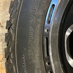 プラド ブラッドストック ホイールタイヤセット 17インチ 8J 6H ＋30 BFグッドリッチ LT275/70R17  の画像