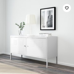 IKEA 鍵付きロッカー　キャビネット　ホワイトの画像