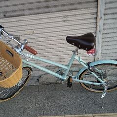 [BRIDGESTONE]MARKROSA(マークローザ)20吋 ミニベロ アルミ/7speed/点灯虫/グレイッシュミントの画像