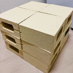 色塗りコンクリートブロックハーフサイズ12、色塗り板3（室内）、...