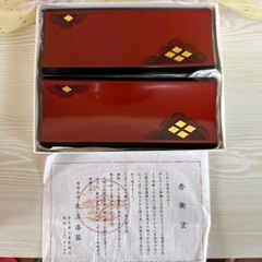 【新品未使用】伝統工芸品　秀衡塗り　丸三漆器　おしぼり置きセット...