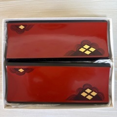 【新品未使用】伝統工芸品　秀衡塗り　丸三漆器　おしぼり置きセット 2個セットの画像
