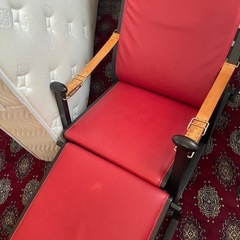 本革ロッキングチェア赤