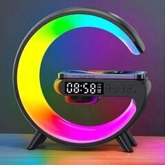 ワイヤレススピーカー ワイヤレス充電器 ナイトライト Bluetoothスピーカー 多機能搭載 目覚まし時計 ナイトライト 10色 急速QI充電 光目覚まし時計 ワイヤレス急速充電 15W Bluetooth5.3 1200mAh 多機能　まとめ買い歓迎　卸ます　アマゾン引き上げ商品　倒産品　ネット商材　卸ます　転売　アマゾン引き上げ商品　卸し　問屋　倒産品　転売OK　ネット商材　アマゾン　商品　景品　コンペ　新品　未使用　卸売り　卸売の画像