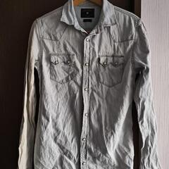 ZARA デニム シャツ ライトブルー 長袖 M 春・秋向け