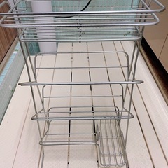 【7月までお値下2980円▶︎2540円】洗面器 風呂おけ シャンプーラック 収納 手おけ バスセット ウィッグ フェルトの画像