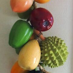 ウッドクラフト フルーツ１５個　ベジタブル１６個　（一個当たり80円）バリ民芸　野菜　果物　木製の画像