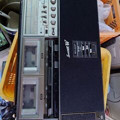 SHARPダブルラジカセ　レトロ　ジャンク