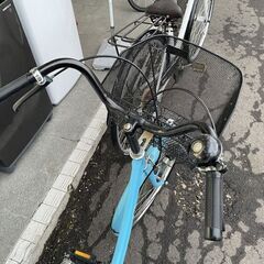 特価！ 24インチ 自転車 変速なし ママチャリ 水色 鍵付き 札幌市手稲区の画像