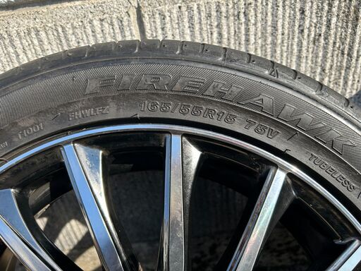 夏タイヤ・アルミホイールセット」NBOX使用4本165/55R15 75V