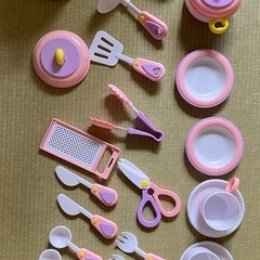 調理器具と食材の玩具セットの画像