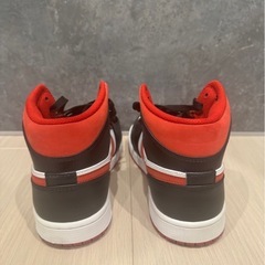 NIKE Air Jordan 1 Mid White Gym Red Black エアジョーダン1 ミッド ジムレッド ナイキ　26㎝ の画像
