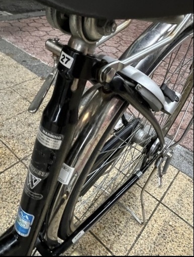 27インチ　シティーバイク　ギア自転車　オートライト