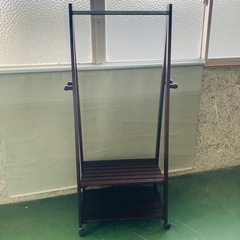 ハンガーラック　木製　衣装掛け　ワードローブ　コート掛け
の画像