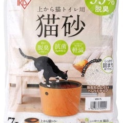 上から入る猫トイレと専用猫砂3個セットの画像
