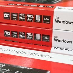 残り3点 複数在庫 未使用保管品 BAFFALO 有線キーボード BSKBU100EN 英字(US English)配列モデル メンブレン 104キー ピッチ19mm ストローク3mm USB接続  札幌市 清田区 平岡の画像