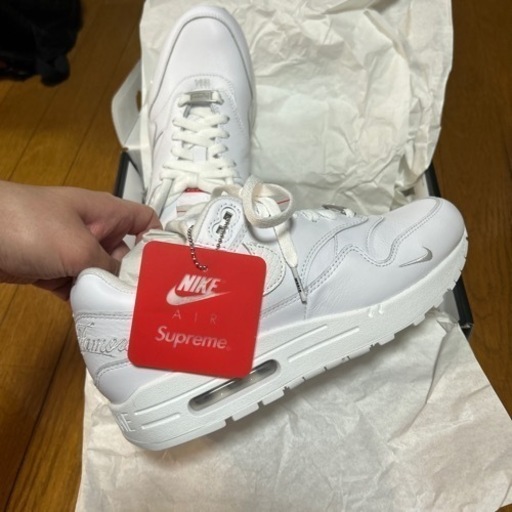 新品　未使用　supreme　nike air max 1 us 7 靴/バッグ 靴 スニーカー
