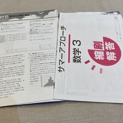 数学中学３年生入試準備　サマーアプローチの画像