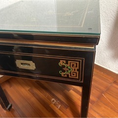 サイドテーブル　中国風　引き出しありの画像