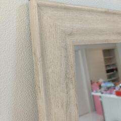 【実売12900円】全身鏡 鏡 姿見 ミラー 幅60 全身 韓国 風 アンティーク 調 大型 W60 ホワイト ブラウン ライトブラウン 送料無料立て掛け ビッグミラー 全身鏡 ダンス用ミラー 姿見 ジャンボミラー ガラス製ミラーの画像