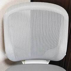 オカムラ シルフィー 肘無しローバック 背メッシュ ライトグレーの画像