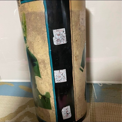 全日本黒猫連合なめんなよ なめ猫 当時物 昭和 レトロ ブリキ ゴミ箱