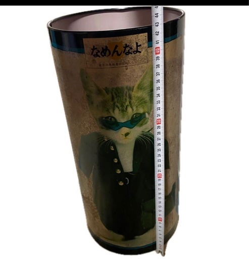 全日本黒猫連合なめんなよ なめ猫 当時物 昭和 レトロ ブリキ ゴミ箱 全日本黒猫連合なめんなよ なめ猫 当時物 昭和 レトロ ブリキ ゴミ箱