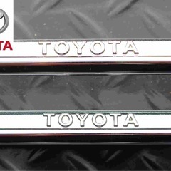 トヨタ純正 シルバーメッキナンバーフレーム クリーニング済み 1...
