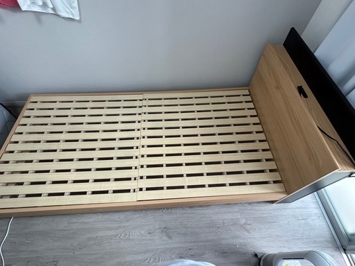 シングルベッド、マットレス付き　【美品】