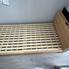 シングルベッド、マットレス付き　【美品】の画像