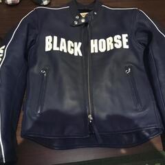 カドヤ レザージャケット 革ジャン Lサイズ ネイビー 牛革 B...