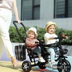 人気商品‼️二人乗り 三輪車 ベビーカー 双子用 子供用 自転車 の画像