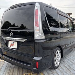 神奈川【自社ローン】保証人無可★全国対応★セレナ【ライダー パフォーマンススペック ブラックライン】パノラミックサンルーフ/Bluetooth/両側パワスラ/走行中TV可/クルコン/DVD再生/ウォークスルー/ETC/スマートキーの画像