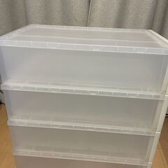 無印良品 ポリプロピレン 衣装ケース 小　約４０×６５×１８ｃｍ ４つの画像