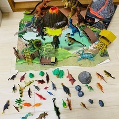 アニア　恐竜フィギュアと火山セット
