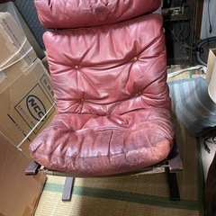 westnofa ウェストノーファ シエスタチェア ハイバック 本革 パーソナルチェア オットマン付 北欧 ノルウェー　昭和レトロ　当時物　貴重の画像