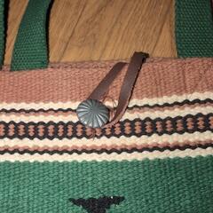 【中古】ナバホ柄グリーンバッグの画像