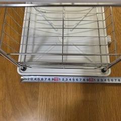 水切りラック2段 ホワイトの画像