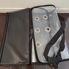透明メッシュキャリーバッグ ペット用の画像