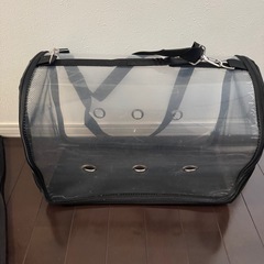 透明メッシュキャリーバッグ ペット用の画像