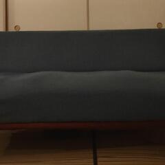 (引取りのみ)3人掛けソファ ブルー 青色 の画像