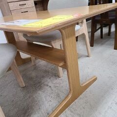 J9055　MUJI　無印良品　ダイニングテーブルセット　椅子2脚付　ナチュラル　オーク材　クリーニング済み【リユースのサカイ柏店】参考価格34,900円（テーブル）、25,998円（イス2脚セット）の画像