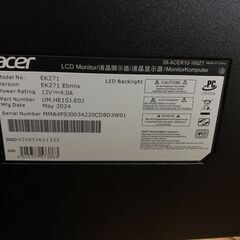 Acer モニター ディスプレイ 27インチの画像