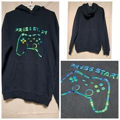 H&M PlayStation PS 黒パーカー 170サイズ  長袖の画像